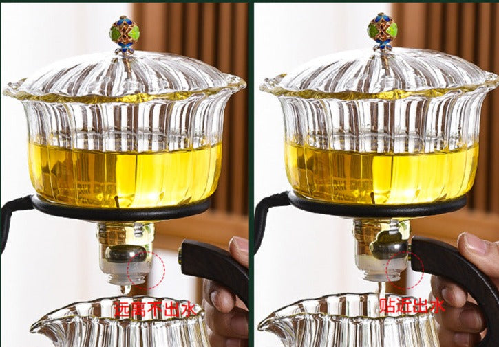 This is high borosilicate glass teapot.this is a automatic teapot
