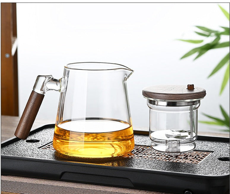 This is a glass teapot. this is an automatic teapot