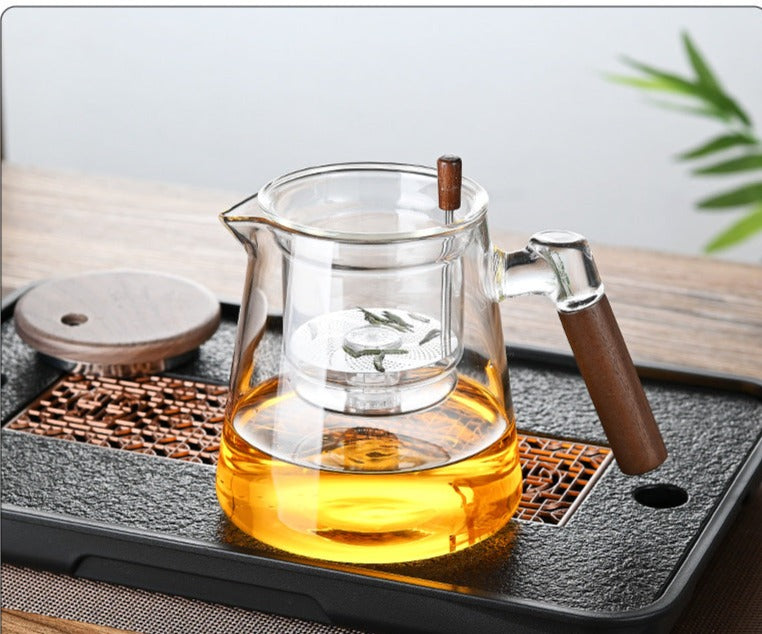 This is a glass teapot. this is an automatic teapot