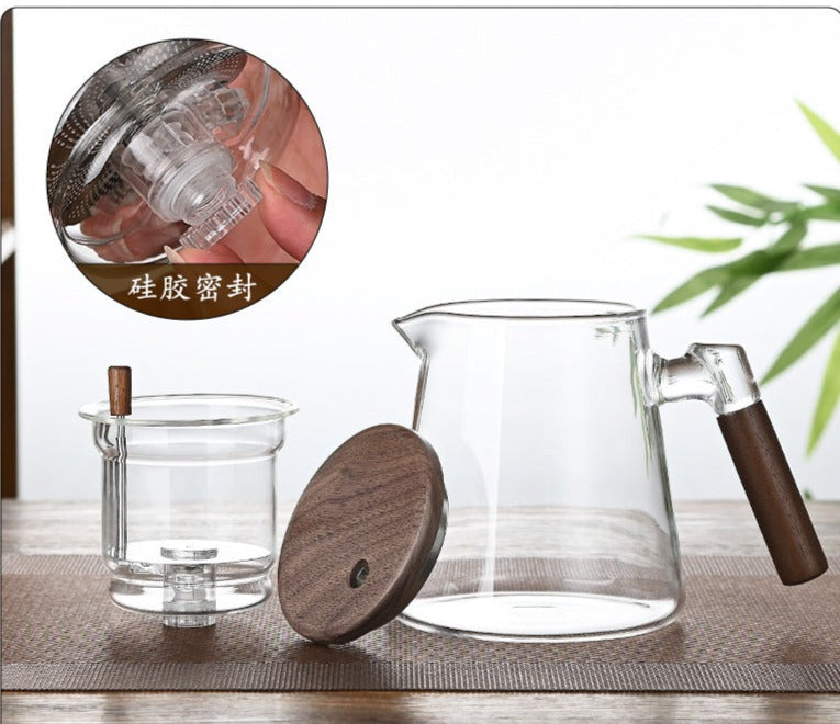 This is a glass teapot. this is an automatic teapot