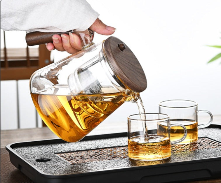 This is a glass teapot. this is a automatic teapot
