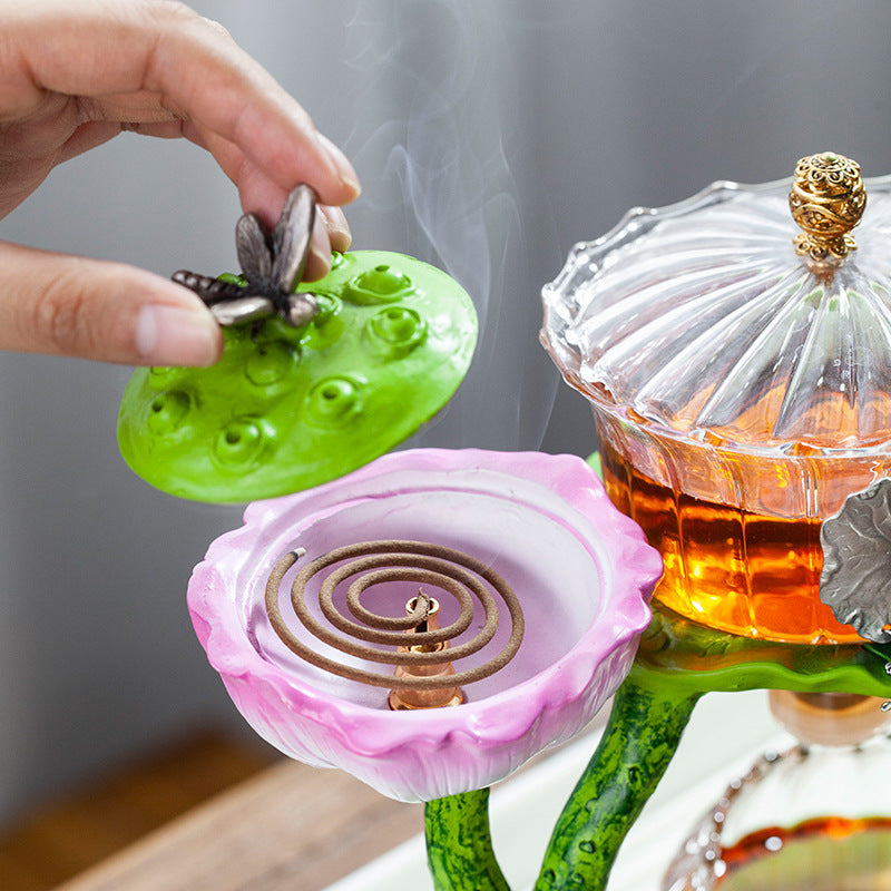 This is a lotus glass teapot. this is a automatic teapot