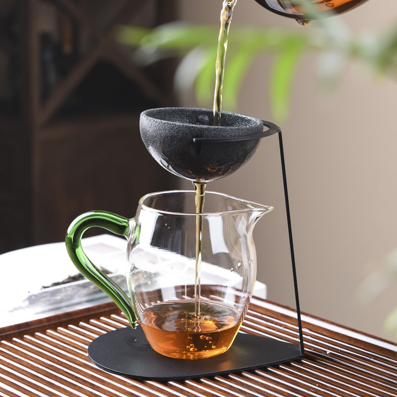 Japanese-style Glass Fair Cup Tea Filter Bracket Tea Artifact