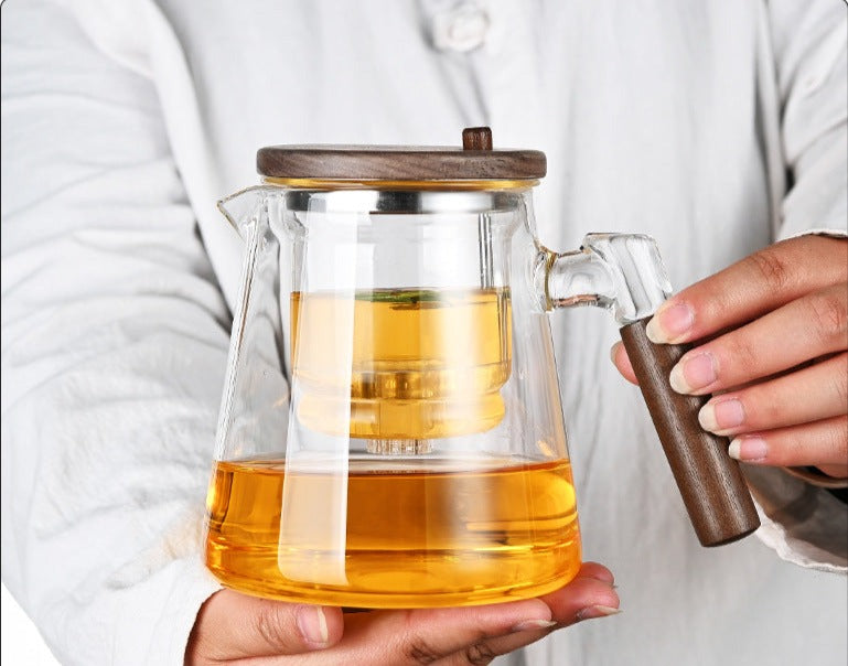 This is a glass teapot. this is an automatic teapot