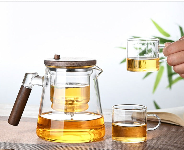 This is a glass teapot. this is an automatic teapot