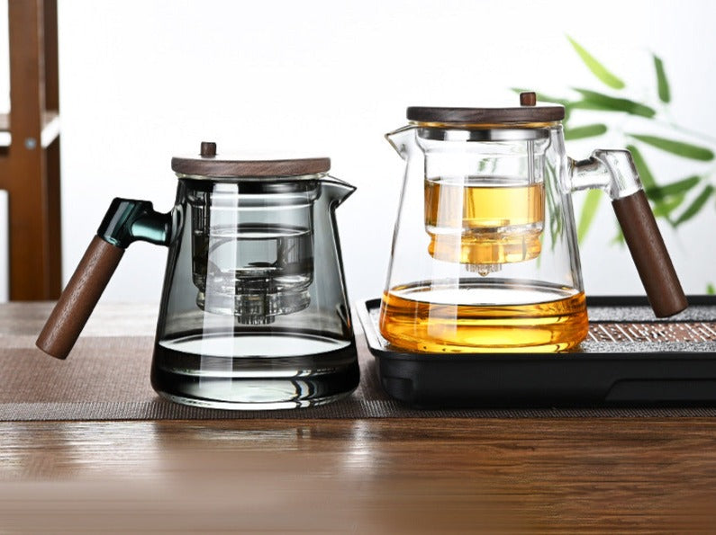 This is a glass teapot. this is an automatic teapot