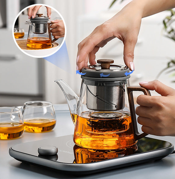 This is high borosilicate glass teapot.this is a magnetic teapot