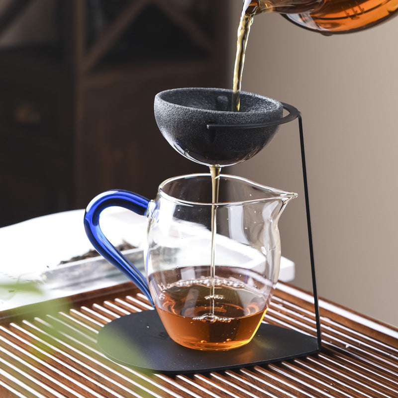 Japanese-style Glass Fair Cup Tea Filter Bracket Tea Artifact
