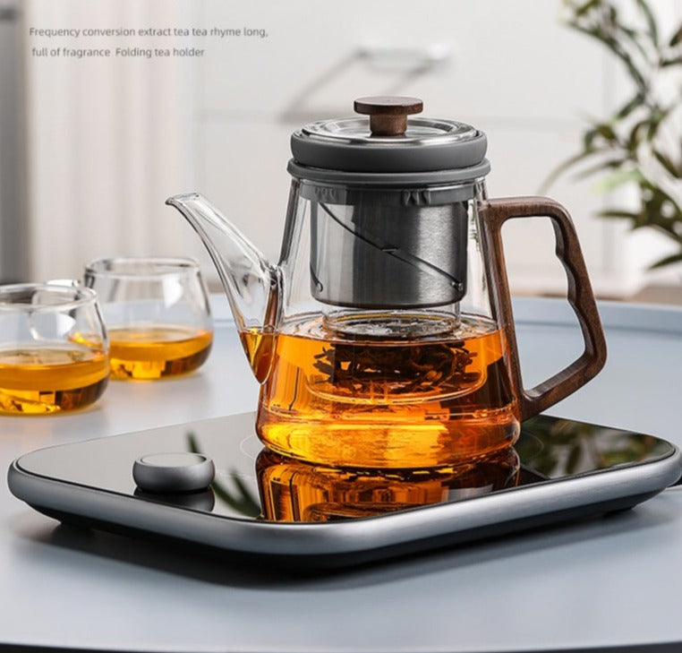 This is high borosilicate glass teapot.this is a magnetic teapot
