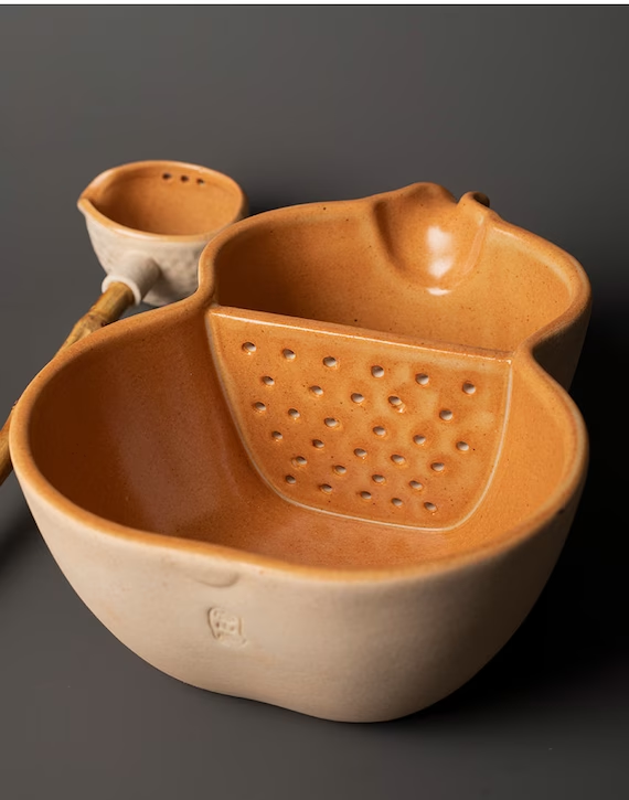 This is a pottery kettle