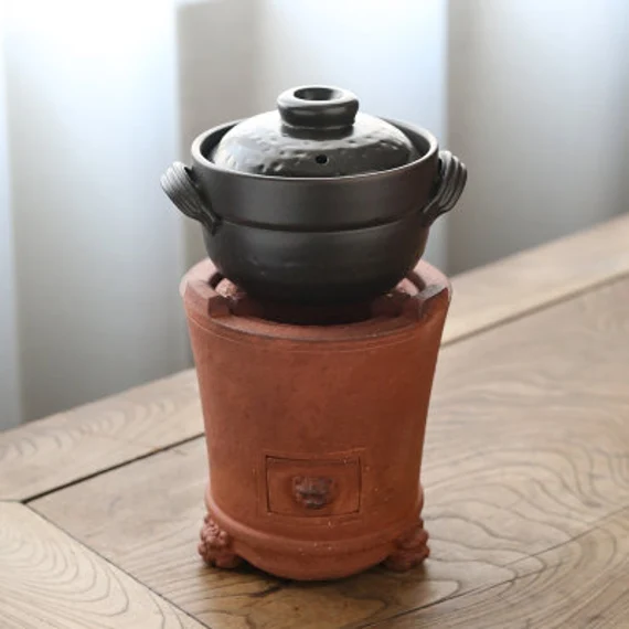 Handamde Chinese Cooking Pot One persone Pot Food Pot Charocal Stove Pottery Pot Soup