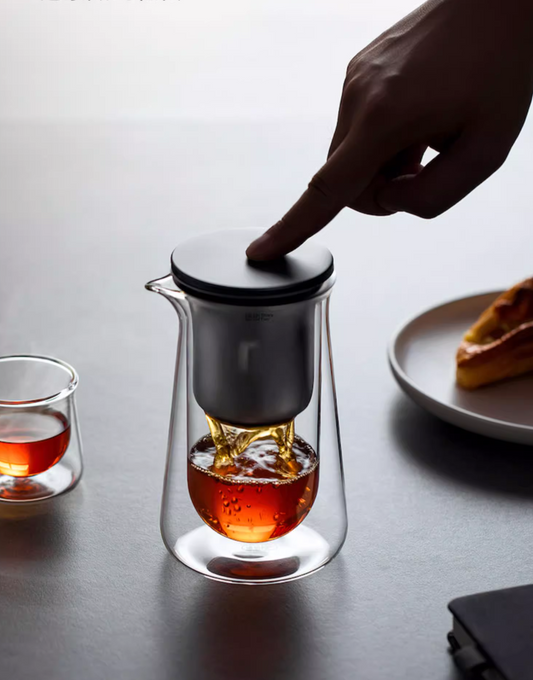 Handmade Original Glass Teapot Brewing Teapot High Borosilicate Glass Filter Teapot Travel Tea Set Outdoor Set
