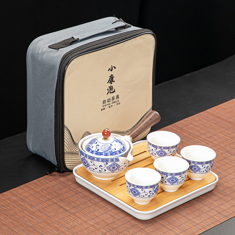 This is a side handle teapot set.this is a 360 rotating ceramic single teapot