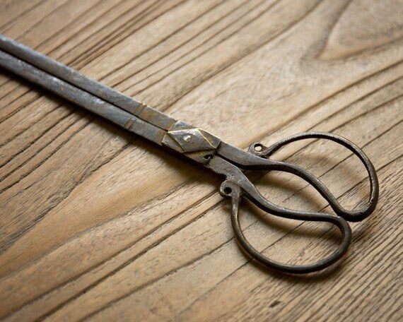 Handmade Copper Gongfu Stove Fire Chopsticks Shovel Hammer Brass Chopsticks Traditinal Chinese Charcoal Chopsticks Set