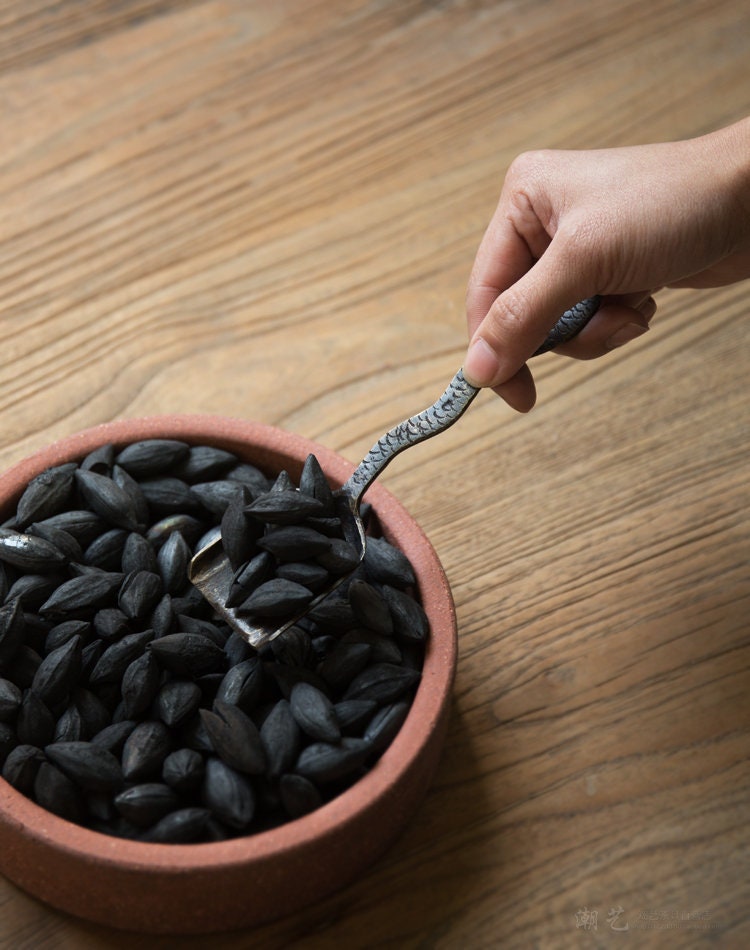 Handmade Copper Gongfu Stove Fire Chopsticks Shovel Hammer Brass Chopsticks Traditinal Chinese Charcoal Chopsticks Set