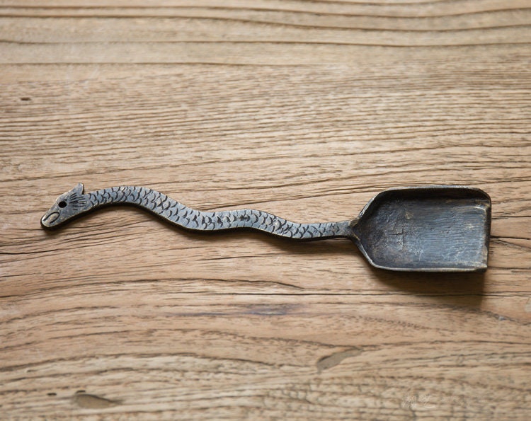 Handmade Copper Gongfu Stove Fire Chopsticks Shovel Hammer Brass Chopsticks Traditinal Chinese Charcoal Chopsticks Set