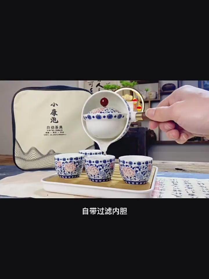 This is a side handle teapot set.this is a 360 rotating ceramic single teapot