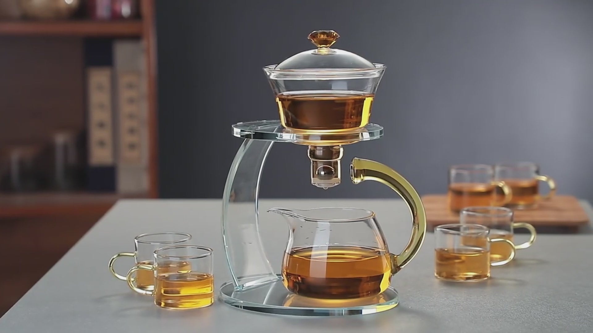 this is an automatic glass teapot
