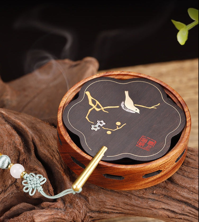 Handemade Incense Holder Incense burner Zen Chinese Fan Classic Ornament Home Deco Design Indoor incense Plug Tea Pet