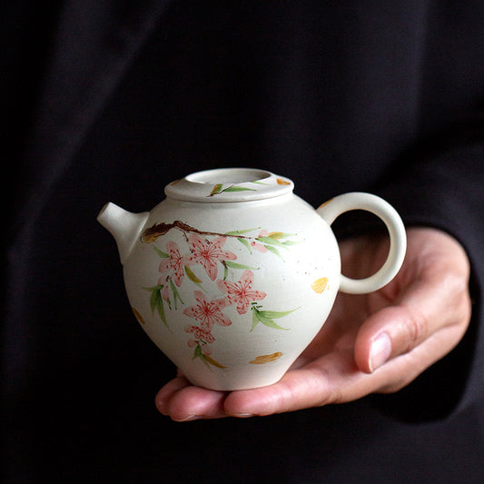 Chinese Original White Tea Pot Handmade Vintage style Japanese Fenyin Teapot Ceramic  Kung Fu Tea Ceremony
