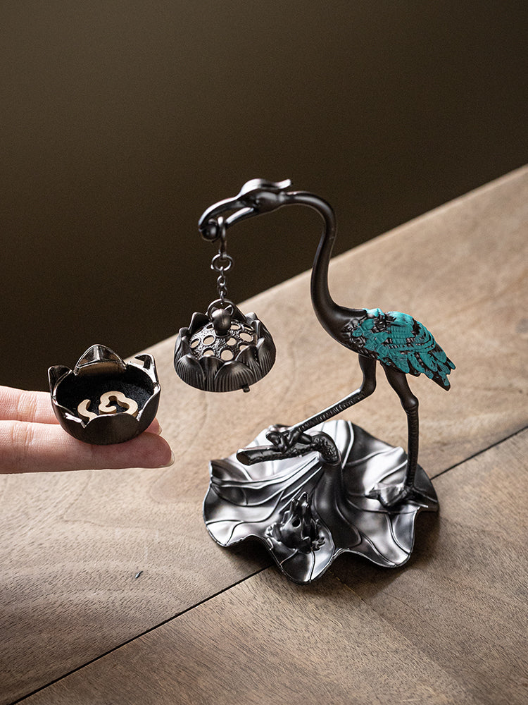 Handemade Incense Holder Incense burner Zen Chinese Crane Classic Ornament Home Deco Design Indoor incense Plug Tea Pet