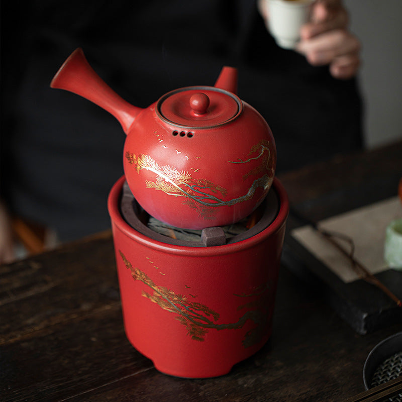 This is a soda glaze stove