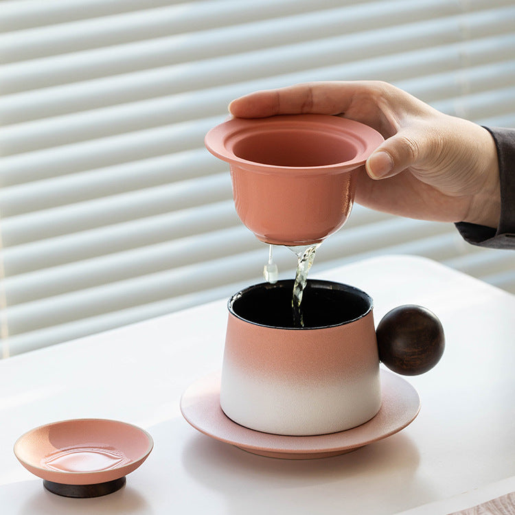 This is a ceramic easy brew mug coffee cup teacup