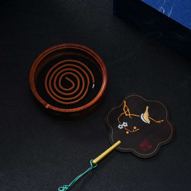 Handemade Incense Holder Incense burner Zen Chinese Fan Classic Ornament Home Deco Design Indoor incense Plug Tea Pet