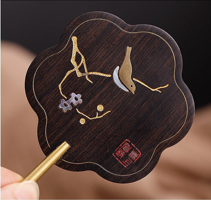 Handemade Incense Holder Incense burner Zen Chinese Fan Classic Ornament Home Deco Design Indoor incense Plug Tea Pet