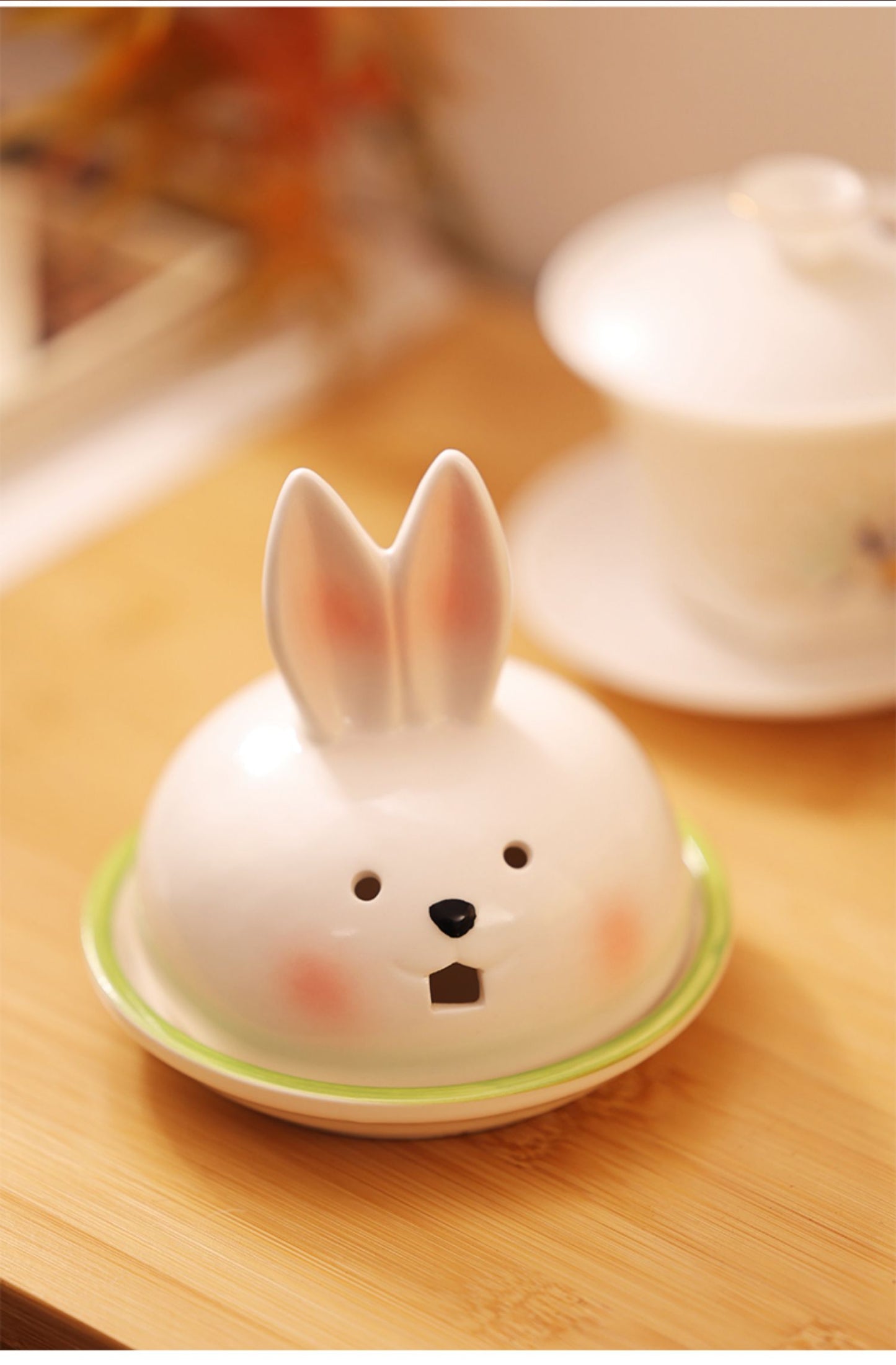 Handemade Incense Holder Incense burner Cute Rabbit Classic Ornament Home Deco Design Indoor