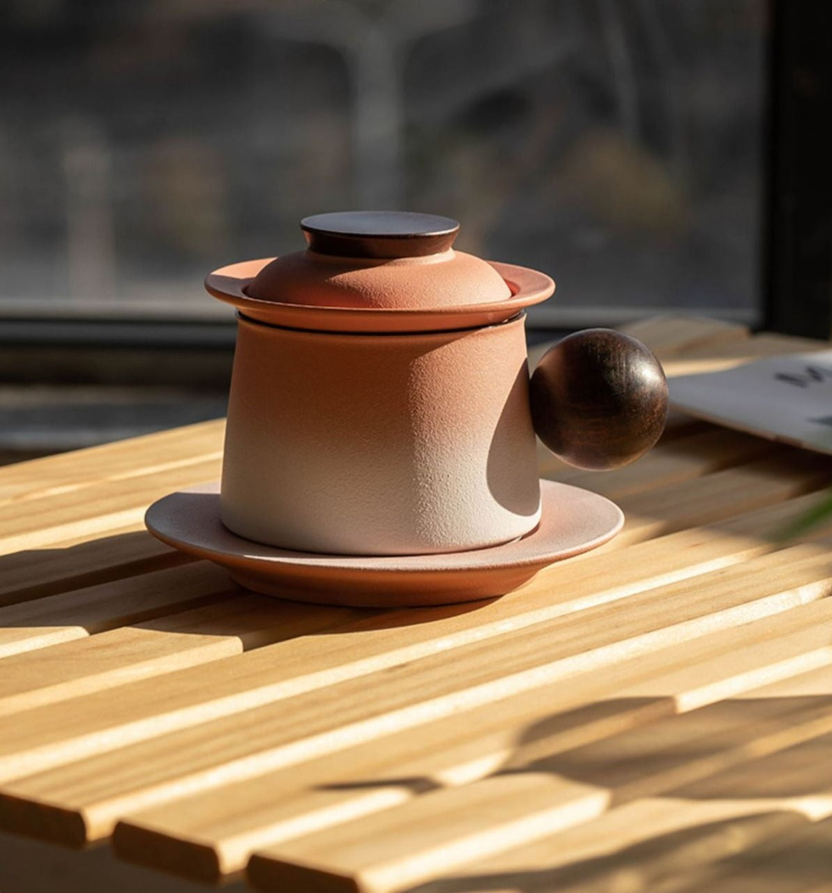 This is a ceramic easy brew mug coffee cup teacup