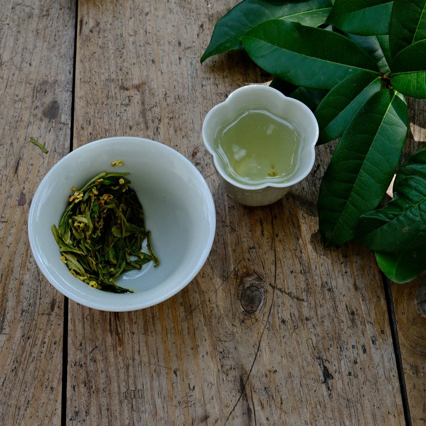 Chinese Herbal Tea Osmanthus Longjing Green Tea Floral Tea Chinese Detox Tea