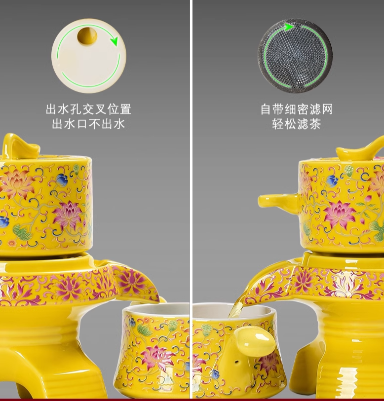 This is an automatic enamel teapot