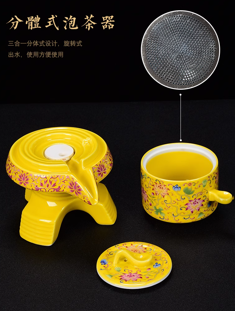 This is an automatic enamel teapot