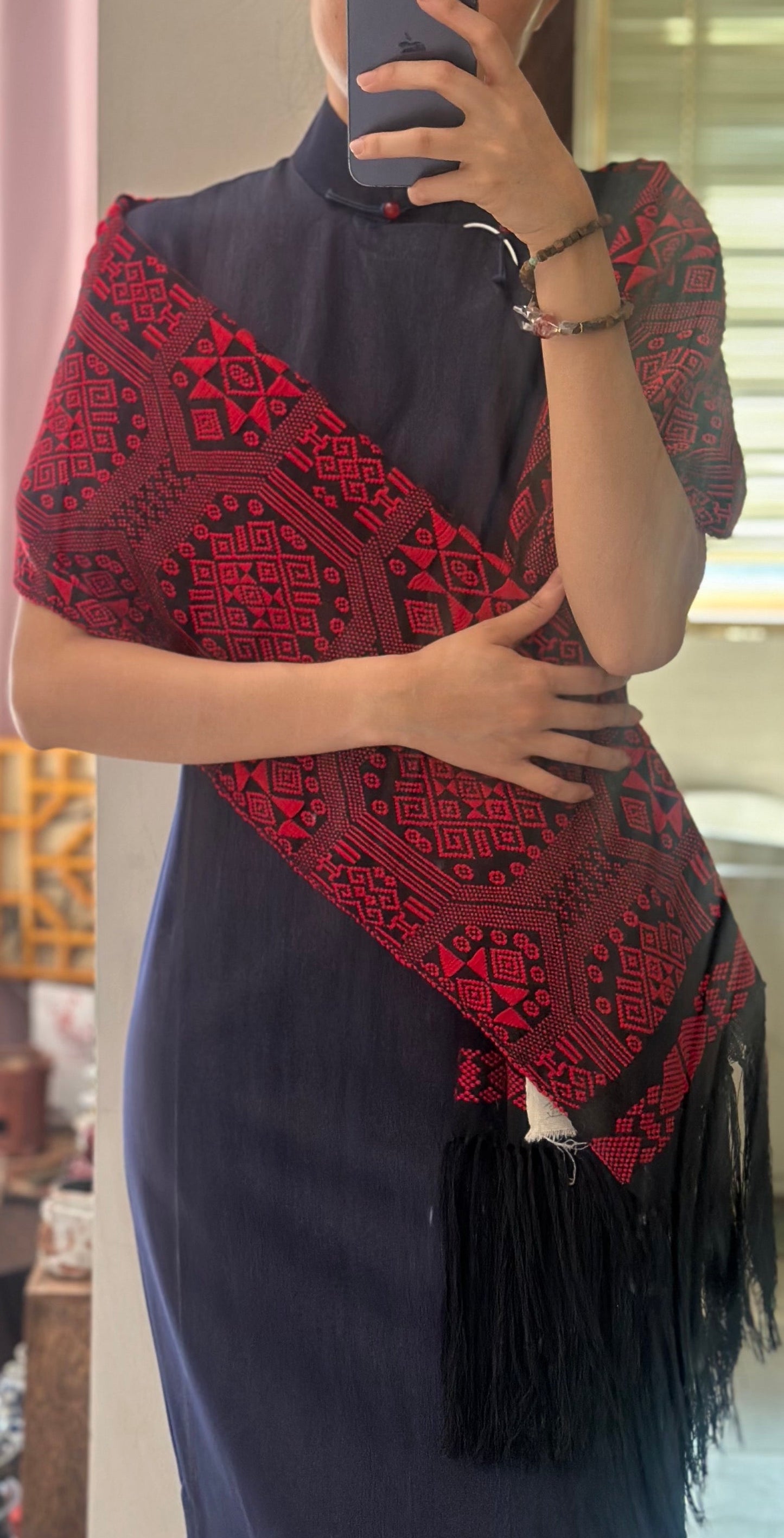 High-end Handcrafted Chinese Zhuang Brocade Silk Cloth Scarf Tea Table Cloth