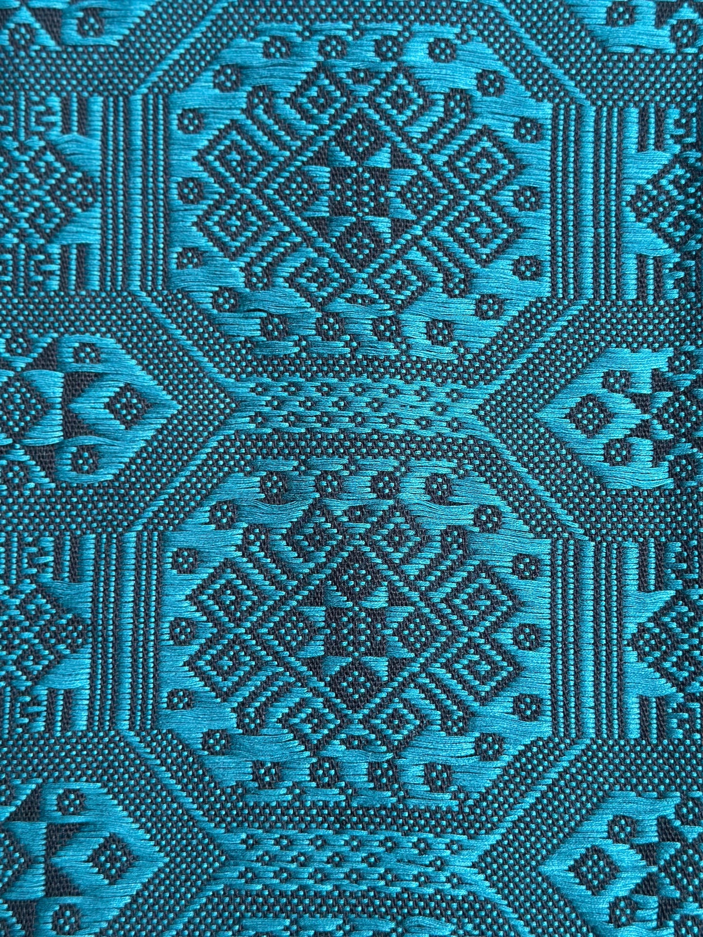 High-end Handcrafted Python Dragon Pattern Emerald Black Chinese Zhuang Brocade Silk Cloth Scarf Tea Table Cloth