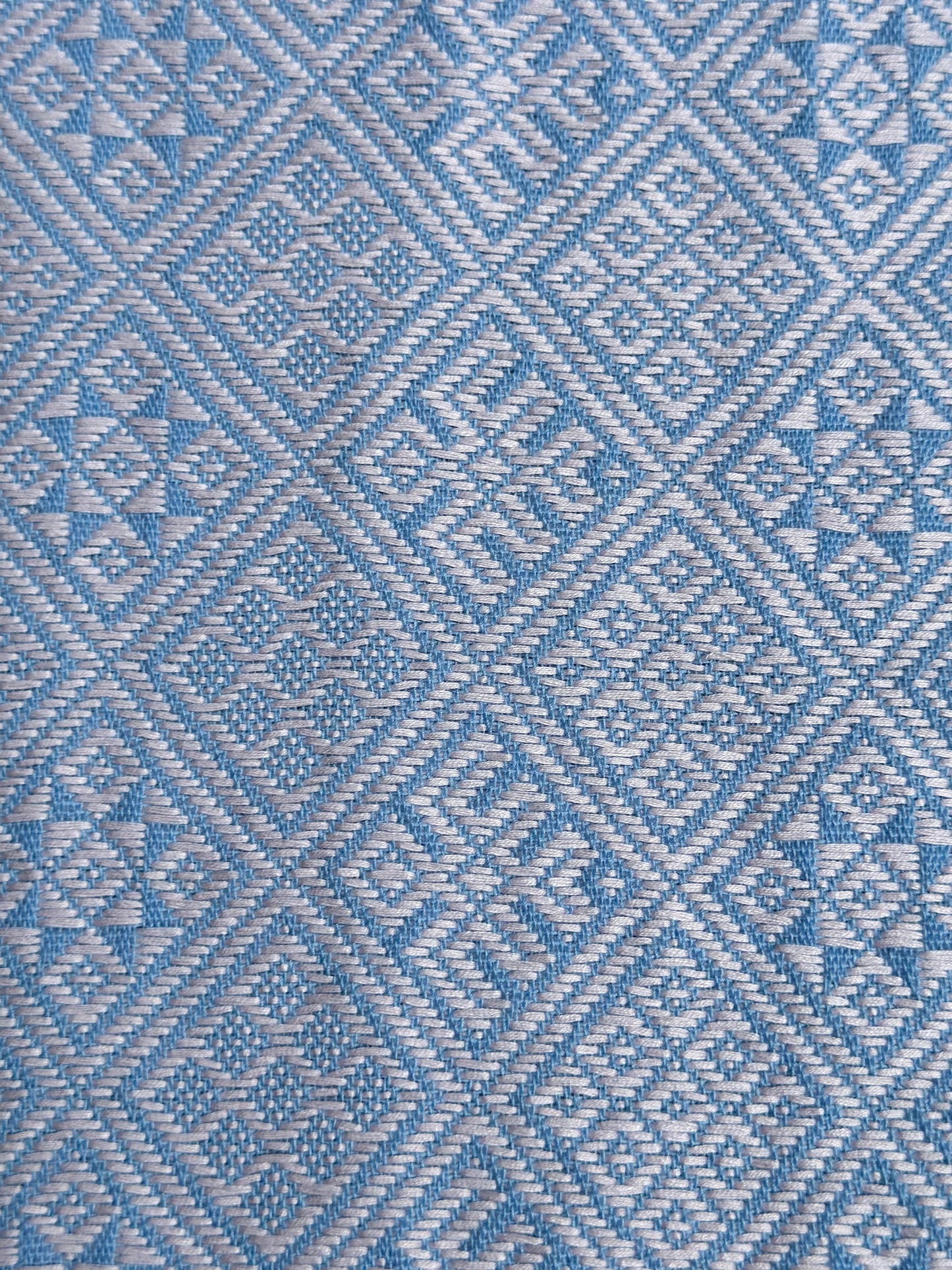 High-end Handcrafted  Swallow Field Anise Pattern Chinese Blue white Zhuang Brocade Silk Cloth Scarf Tea Table Cloth