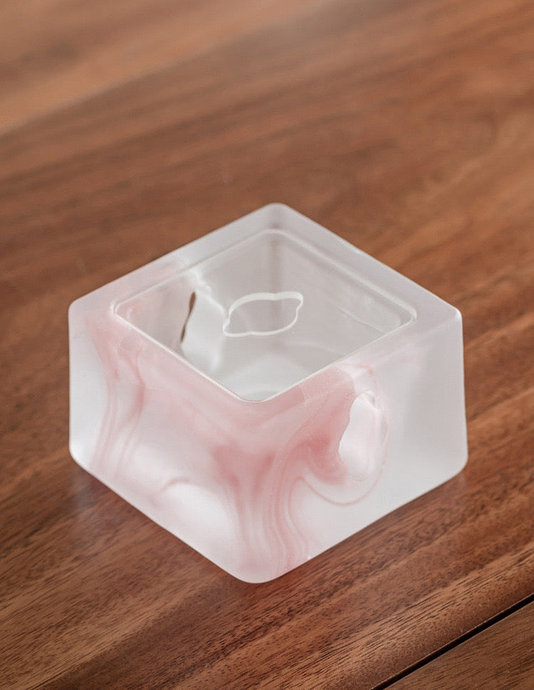 High Quality Flower Shape High Borosilicate Glass Teapot Kettle Mini Stove Set
