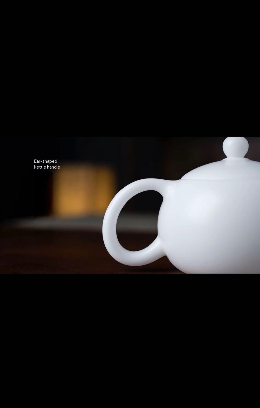 Handmade Rotating 360° Design Ivory-White Classic Xishi Shape Dehua Bingzhong Ice Grade White Porcelain Chinese Teapot 200ml