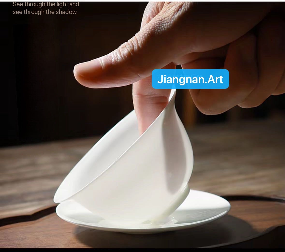 Super Thin Chinese Chaozhou Bone China Gaiwan Set Gongfu Cha Set Tea Saucer
