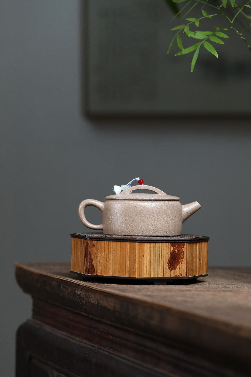 Handcrafted Yixing White Duan Clay Hanwa Shape Chinese Yixing Zisha Teapot Hand Painted Fish Lotus Motif Pot Artwork