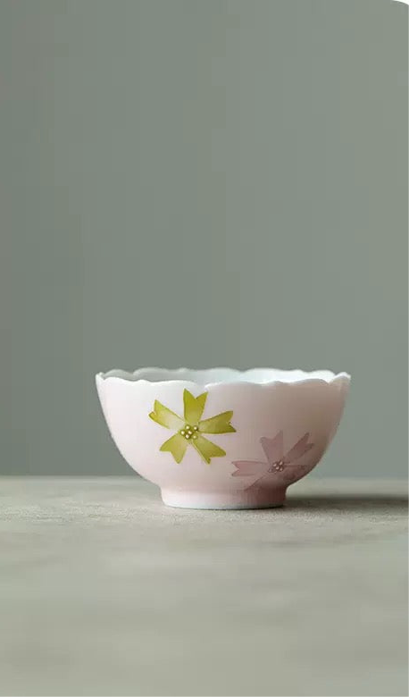 Original Handpainted Chinese Arita Ware Cherry Flower Teapot Pink Teapot Master Ceramic Japanese Ceramic Artwork