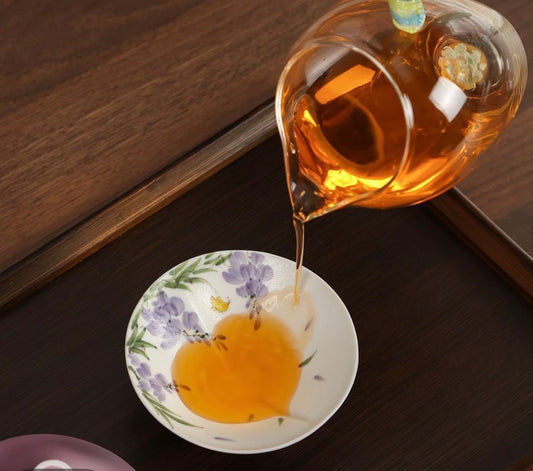 Hand painted Original Design Heart Shape Douli Teacup 70ml