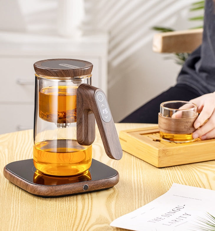 This is a high borosilicate glass teapot.This is a magnetic timing teapot