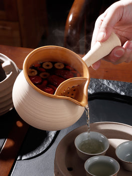 Handmade Crude Pottery Pot Pottery Fair Cup Tea Jar Roasted Pottery Teapot Gongfu Tea Aged Pu'erh Tea Pot