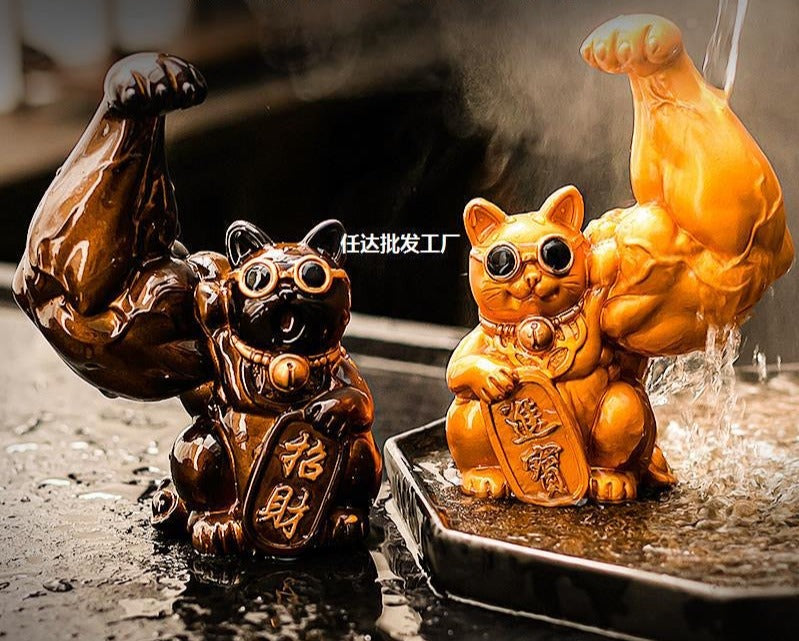 This is a color changing cat cow teapet.this is a resin teapet