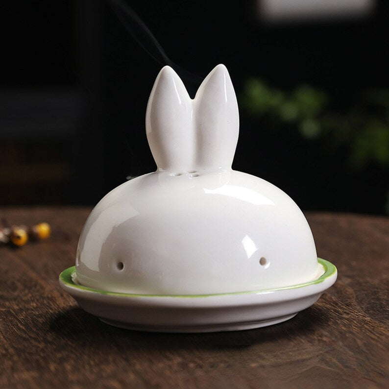 Handemade Incense Holder Incense burner Cute Rabbit Classic Ornament Home Deco Design Indoor