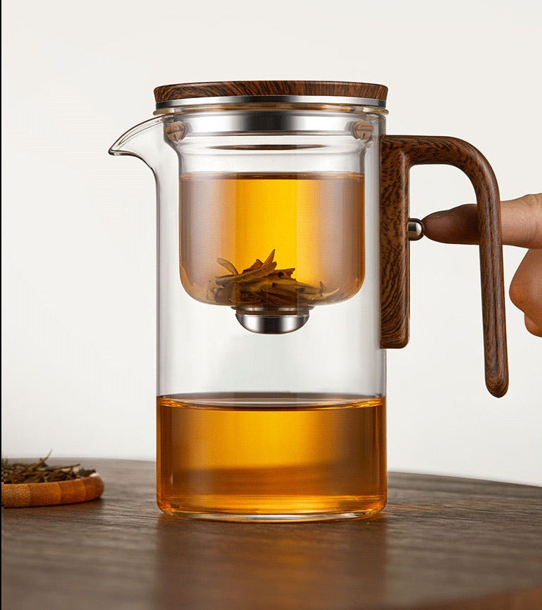 Viral Teapot Maker Glass Teapot With Infusion Time Control 