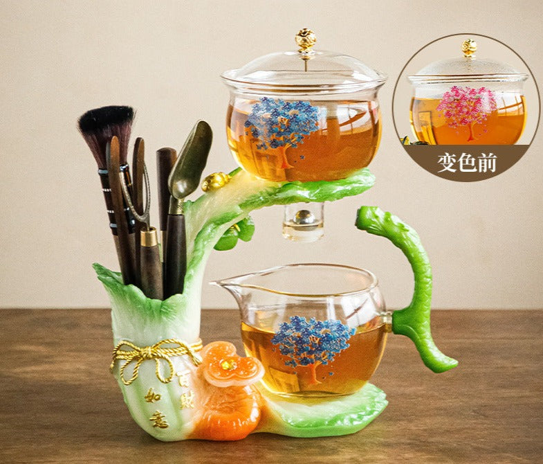 this is an automatic glass teapot