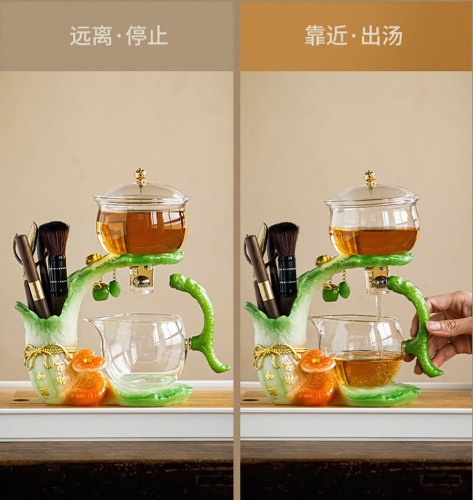 this is an automatic glass teapot